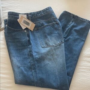 JustFab Deep Blue Straight Jeans